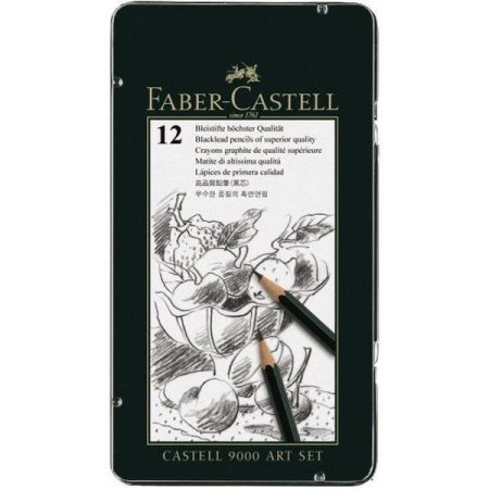 Faber Castell "9000" Set of 12 Pencils - 8B to 2H