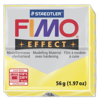 Fimo "YELLOW" Effect - Transparent (colour ref:104) 56g block