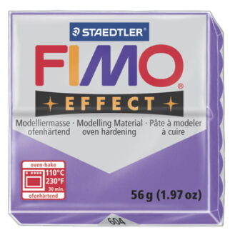 Fimo "PURPLE" Effect - Transparent (colour ref:604) 56g block
