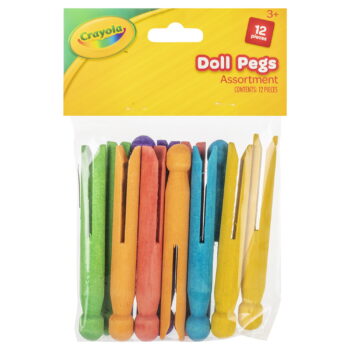 Crayola Craft Dolly Pegs Coloured - pack of 12