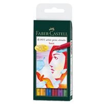 Faber Castell 6 PITT Pen Set - "Basic"