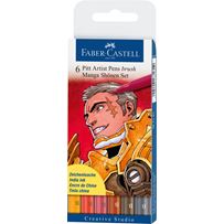 Faber Castell 6 PITT Pen Set - Manga "Shonen"