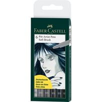 Faber Castell 6 PITT Pen Set - "Soft Brush"