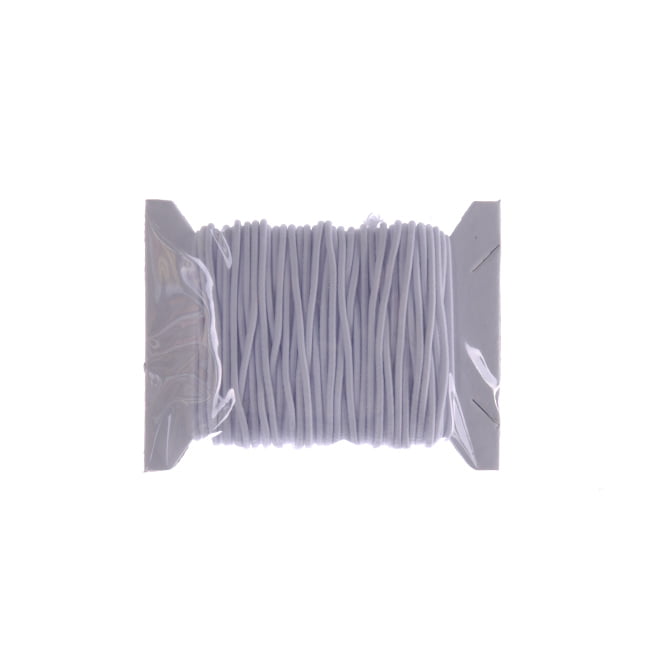 White Elastic Cord - 8m roll