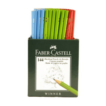 Faber Castell "Winner" Tub of 144 HB pencils without eraser tip.