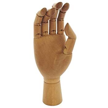 Wooden Drawing Hand with moveable fingers - Large