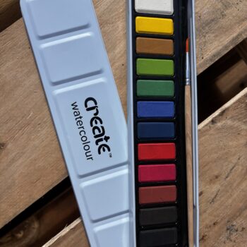 Create Tin Box Watercolour Set - 12 colours