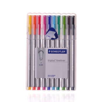 Triplus Fineliner Pen - Set of 10 in plastic wallet