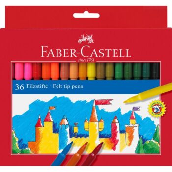 FABER CASTELL Fibre Tip Markers - Set of 36