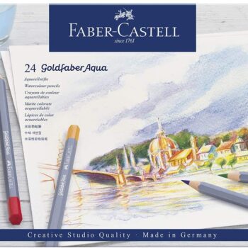 Faber Castell "Goldfaber Aqua" Watercolour Pencils - Set of 24 Tin set