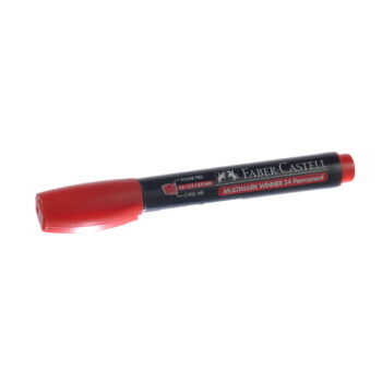 FABER CASTELL Permanent Marker - Chisel tip - Red