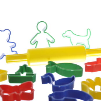 Play Doh / dough cutter set with rolling pin
