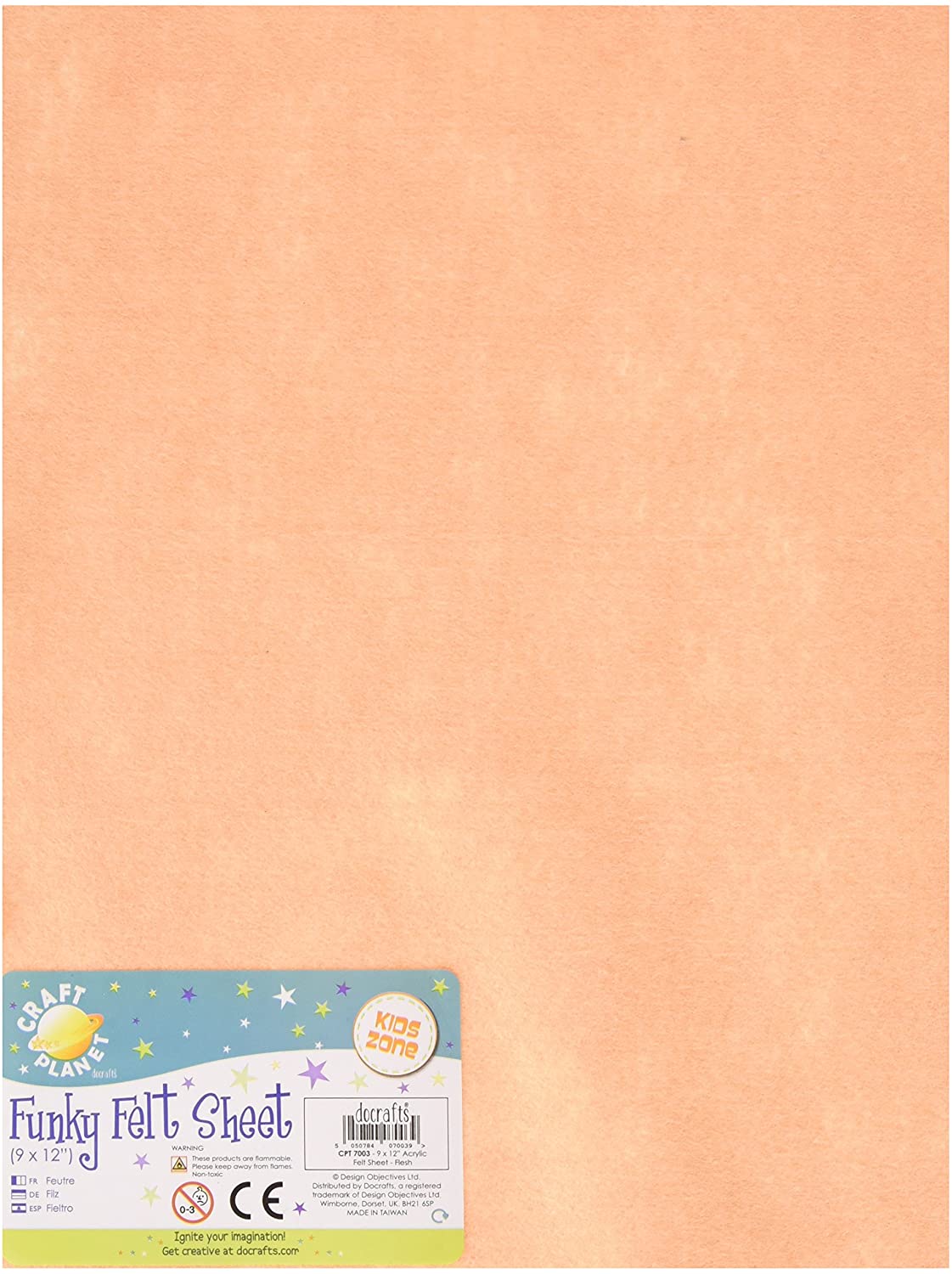 Felt Pieces A4 - Single piece - Flesh