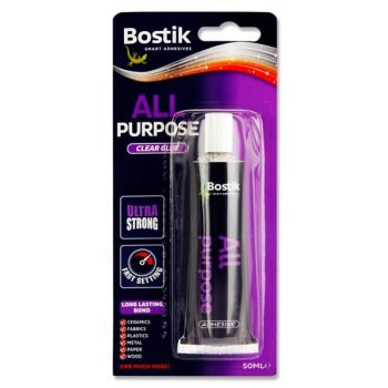 Bostik All purpose clear adhesive 50ml - clear glue, ultra strong