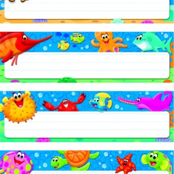 Desk Toppers (Name Plates) Pack of 36 - "Sea Buddies"
