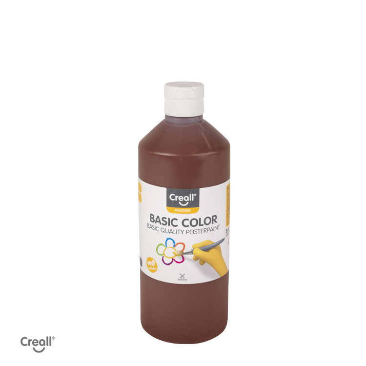 Creall Poster Paint 500ml - Brown