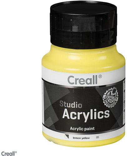 Creall Studio Acrylic Paint 500ml - Lemon Yellow