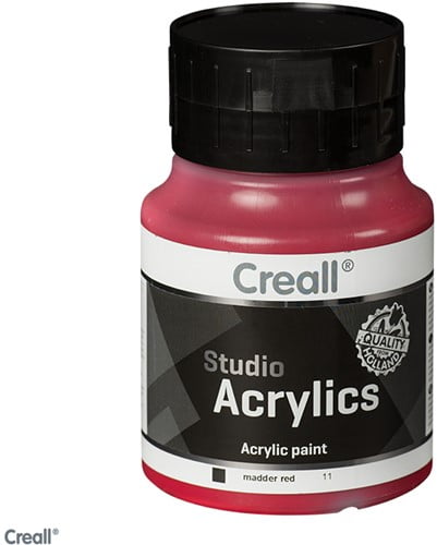 Creall Studio Acrylic Paint 500ml - Madder Red