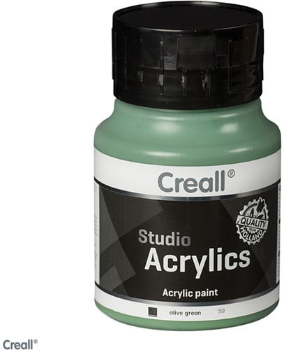Creall Studio Acrylic Paint 500ml - Olive Green
