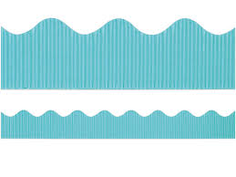 "Bordette" Corrugated Border - Azure Blue