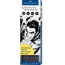 Faber Castell PITT Artist Pens - Manga Black Set - XS,S,F,B