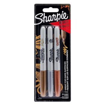 Sharpie Set of 3 METALLIC Fine Markers