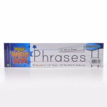 Phrase Strips 12" long - "Wipe Off" - White
