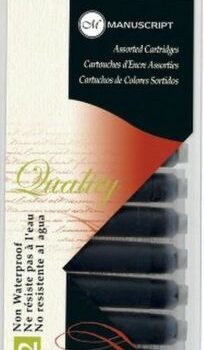 Calligraphy Pen Cartridges Pack (12) STD colours asst. - Standard Fit (MC0461AS)