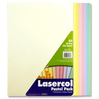 A4 Paper Asst'd Pastel Colours - (Pack of 250)