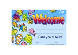 "Welcome" Award Certs (30)