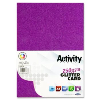 A4 GLITTER Card (10 Sheets) - Purple