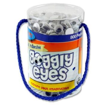 Joggle Eyes 12mm - 800 pieces Self-Adhesive