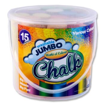 Jumbo Chalk - Tub of 15 assorted colours