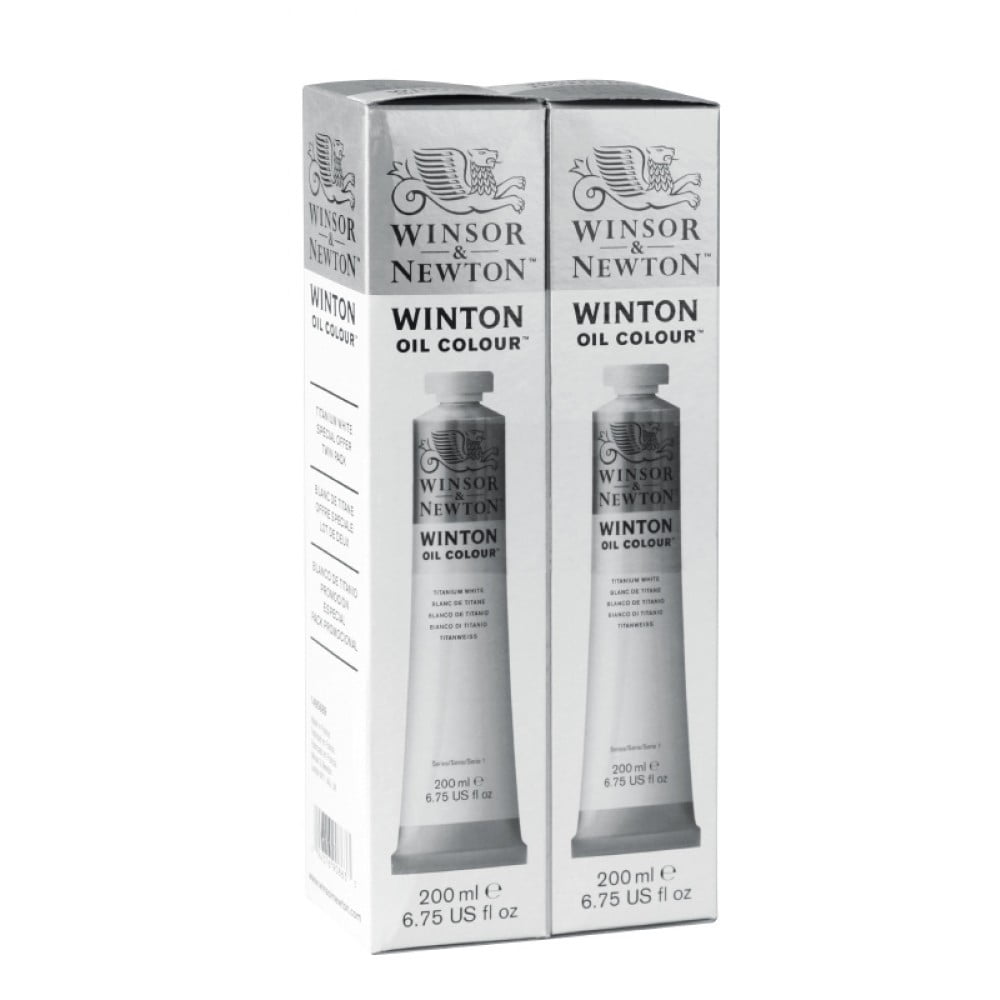 Winton 200ml Titanium White Oil Paint - "Twin Pack"