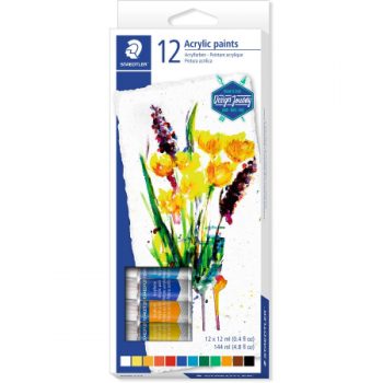 Staedtler Acrylic 12 Tube Paint Set - 12 x12ml