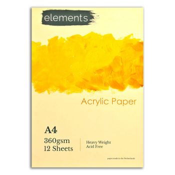 Elements - A4 Acrylic Painting Pad 360g 12 sheets