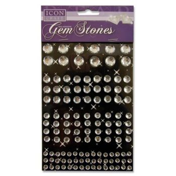 Gem Stones S/A Flat-back Clear - 120 pcs