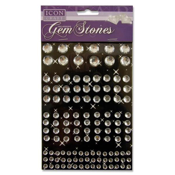 Gem Stones S/A Flat-back Clear - 120 pcs