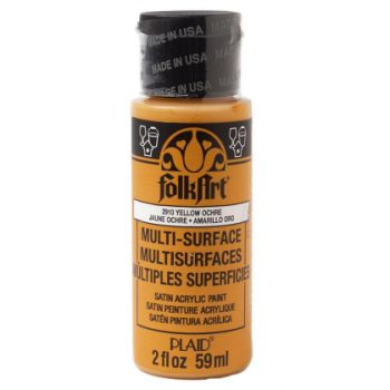 "Folk Art" Multi Surface Acrylic 59ml - Yellow Ochre (2910)
