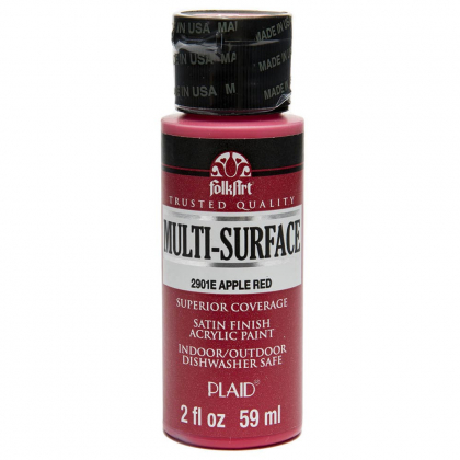 "Folk Art" Multi Surface Acrylic 59ml - Apple Red (2901)
