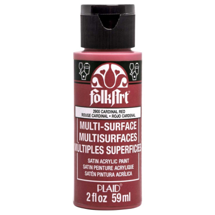 "Folk Art" Multi Surface Acrylic 59ml - Cardinal Red (2900)