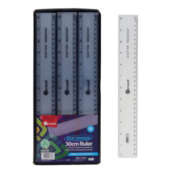 30cm Transparent Ruler - Pack of 36