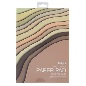 A4 Card Pad - Shades of Gold (24 sheets 180g)