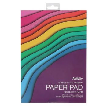 A4 Card Pad - Shades of the Rainbow (24 sheets 180g)