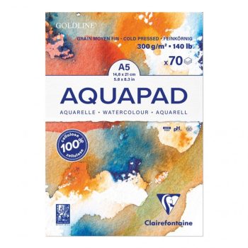 A5 Aquapad Watercolour Pad 70 sheets - 300g Medium Grain