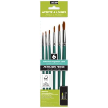 Pebeo Brush Set of 6 - Round