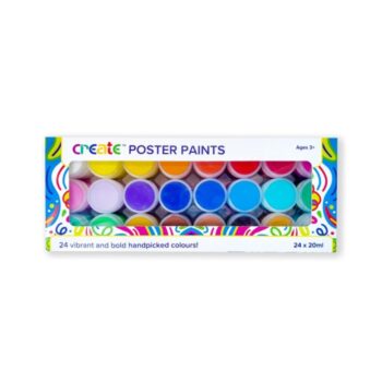 Poster Paint Set of 24 Vibrant Colours