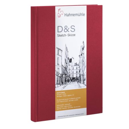 Hahnemuhle "D&S" Red Hardback Sketch Book 140g - A4 Portrait