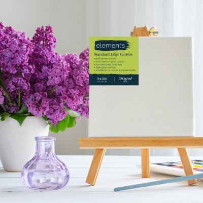 Elements Standard Edge Stretched Canvas - 5" x 5" SQUARE